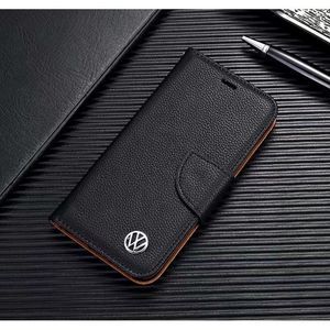 iPhone Flip Wallet Case VW 3D Logo Black